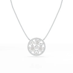 2.57 CT Pear Cut Flower Lab Diamond Pendant
