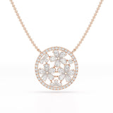 2.57 CT Pear Cut Flower Lab Diamond Pendant