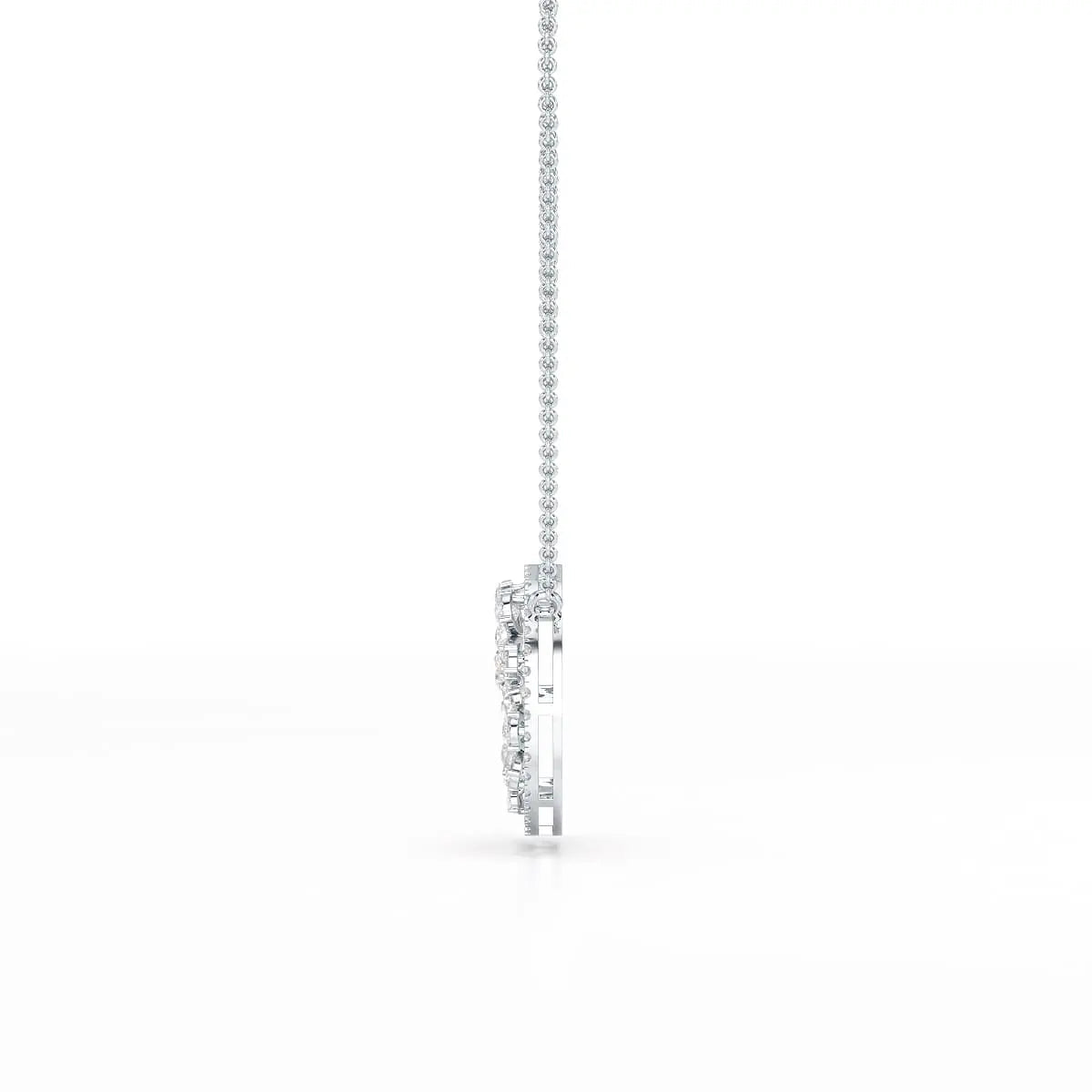 2.57 CT Pear Cut Flower Lab Diamond Pendant