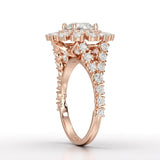 2.63 CT Double Halo Lab Diamond Wedding Ring - Jama Jewels