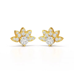 2.6 CT Lab Diamond Round Cut Stud Earrings Jama Jewels