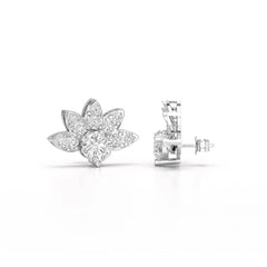 2.6 CT Lab Diamond Round Cut Stud Earrings Jama Jewels