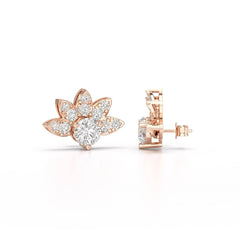 2.6 CT Lab Diamond Round Cut Stud Earrings Jama Jewels