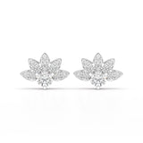 2.6 CT Lab Diamond Round Cut Stud Earrings