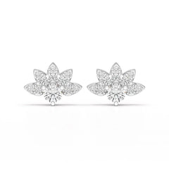 2.6 CT Lab Diamond Round Cut Stud Earrings Jama Jewels