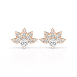 2.6 CT Lab Diamond Round Cut Stud Earrings