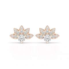2.6 CT Lab Diamond Round Cut Stud Earrings Jama Jewels