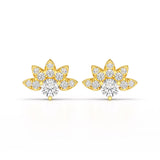 2.6 CT Lab Diamond Round Cut Stud Earrings