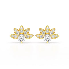 2.6 CT Lab Diamond Round Cut Stud Earrings Jama Jewels