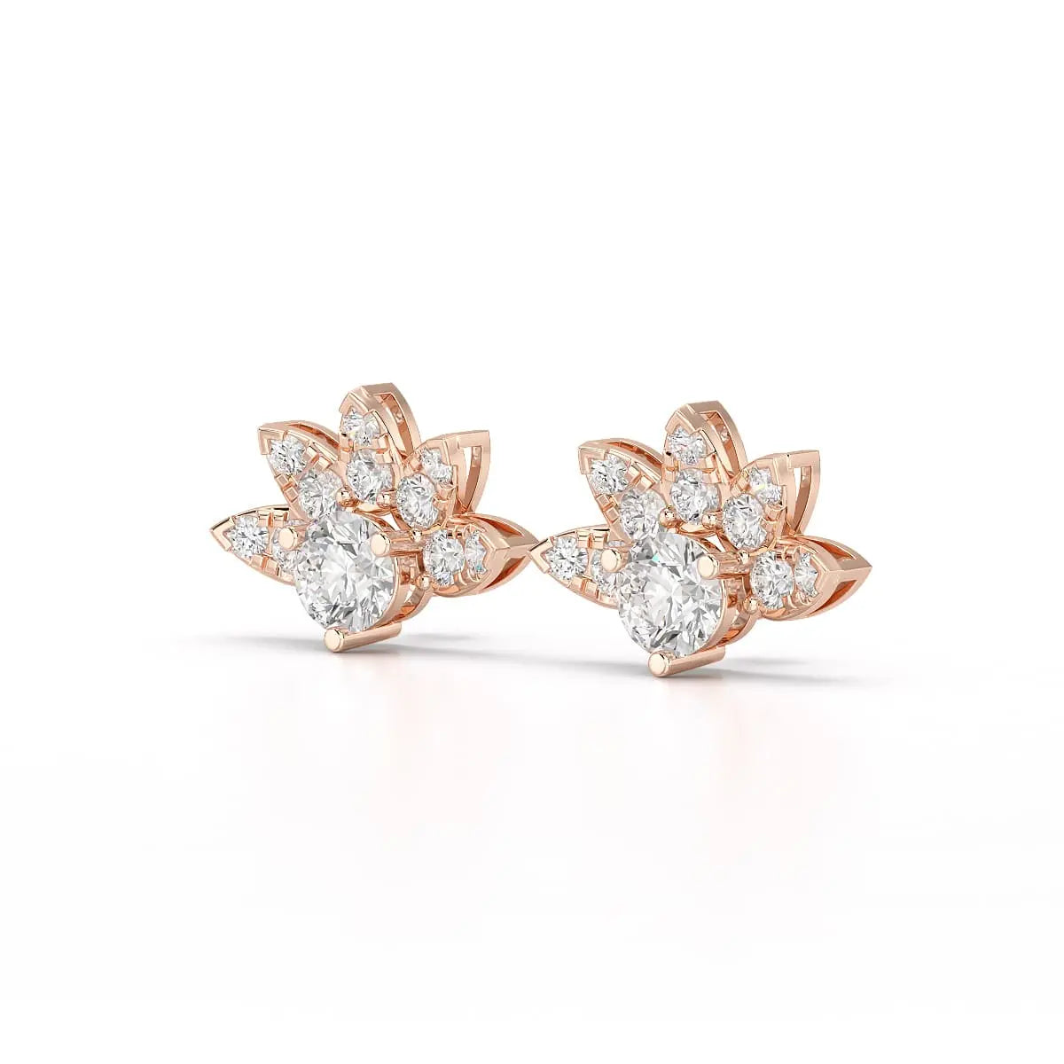 2.6 CT Lab Diamond Round Cut Stud Earrings Jama Jewels