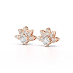 2.6 CT Lab Diamond Round Cut Stud Earrings Jama Jewels