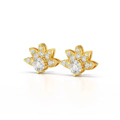 2.6 CT Lab Diamond Round Cut Stud Earrings Jama Jewels