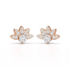 2.6 CT Lab Diamond Round Cut Stud Earrings Jama Jewels