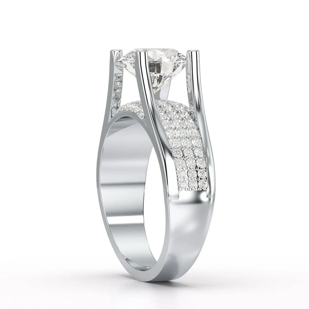 2.6 CT Round Cut Lab Diamond Ring Jama Jewels