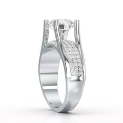 2.6 CT Round Cut Lab Diamond Ring Jama Jewels