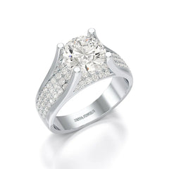 2.6 CT Round Cut Lab Diamond Ring Jama Jewels