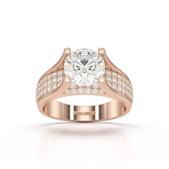 2.6 CT Round Cut Lab Diamond Ring Jama Jewels