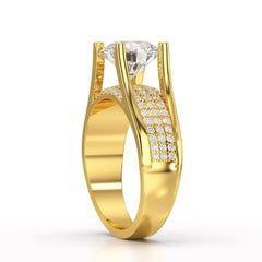 2.6 CT Round Cut Lab Diamond Ring Jama Jewels