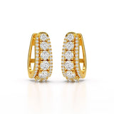 2.71 CT Lab Diamond Round Cut Hoop Earrings