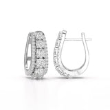 2.71 CT Lab Diamond Round Cut Hoop Earrings