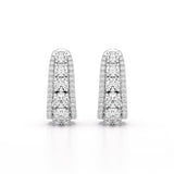2.71 CT Lab Diamond Round Cut Hoop Earrings