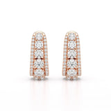 2.71 CT Lab Diamond Round Cut Hoop Earrings