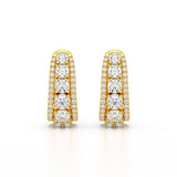 2.71 CT Lab Diamond Round Cut Hoop Earrings