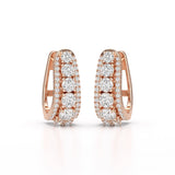 2.71 CT Lab Diamond Round Cut Hoop Earrings