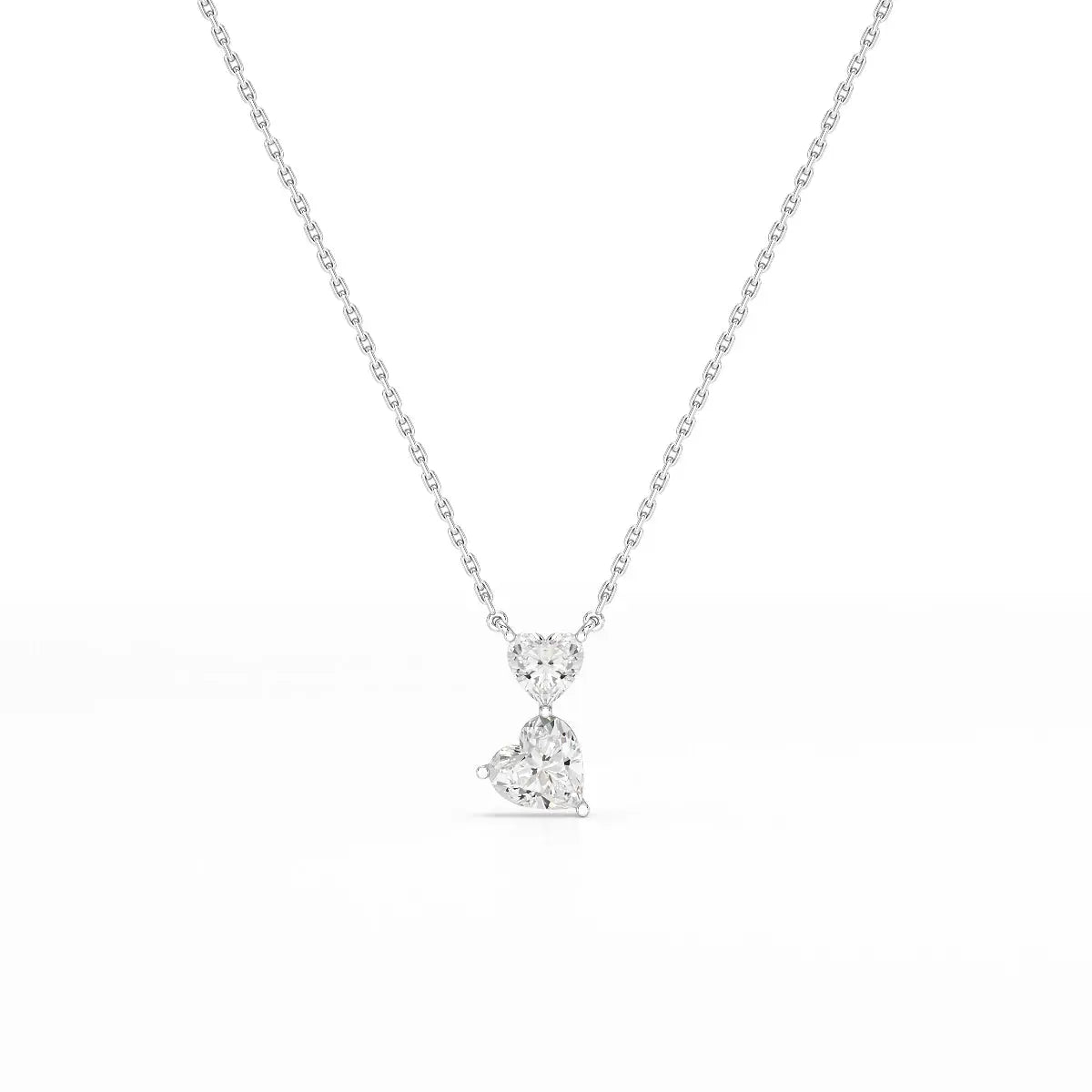 2.83 CT Heart Shaped Lab Diamond Chain Pendant Jama Jewels