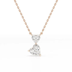 2.83 CT Heart Shaped Lab Diamond Chain Pendant Jama Jewels