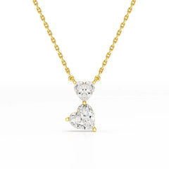 2.83 CT Heart Shaped Lab Diamond Chain Pendant Jama Jewels