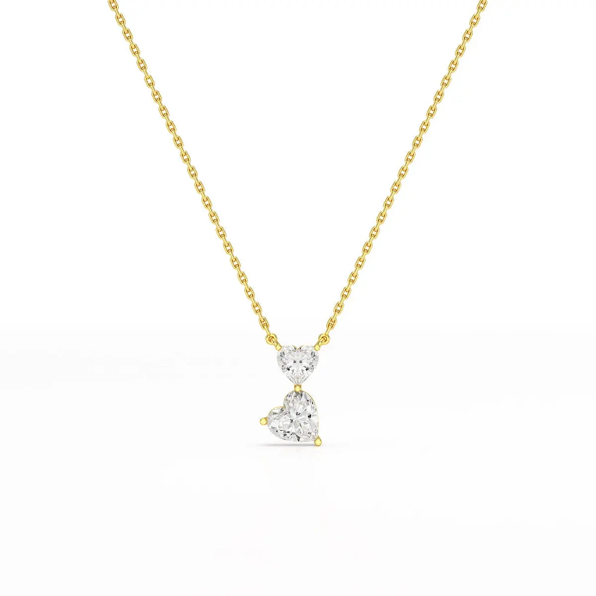 2.83 CT Heart Shaped Lab Diamond Chain Pendant Jama Jewels