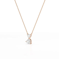 2.83 CT Heart Shaped Lab Diamond Chain Pendant Jama Jewels
