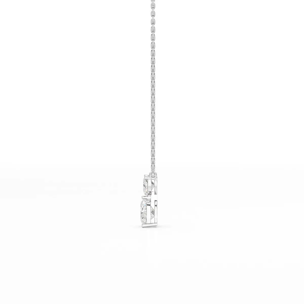 2.83 CT Heart Shaped Lab Diamond Chain Pendant Jama Jewels