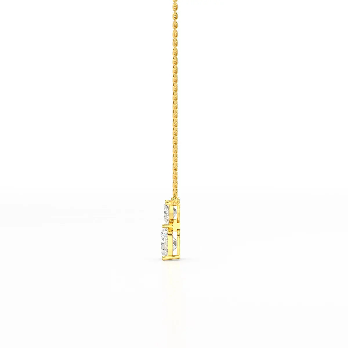 2.83 CT Heart Shaped Lab Diamond Chain Pendant Jama Jewels