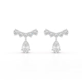 3.58 CT Lab Diamond Pear Cut Drop Earrings