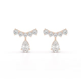 3.58 CT Lab Diamond Pear Cut Drop Earrings