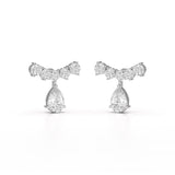 3.58 CT Lab Diamond Pear Cut Drop Earrings