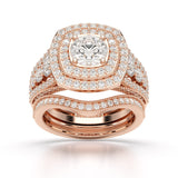 3.1 CT Round Cut Halo Lab Diamond Ring