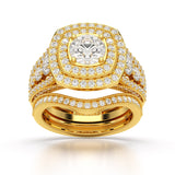 3.1 CT Round Cut Halo Lab Diamond Ring