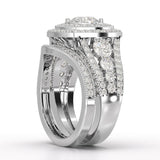 3.1 CT Round Cut Halo Lab Diamond Ring