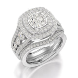 3.1 CT Round Cut Halo Lab Diamond Ring