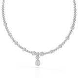 2.91 CT Pear Shape Lab Diamond Necklace