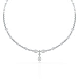 2.91 CT Pear Shape Lab Diamond Necklace