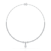 2.91 CT Pear Shape Lab Diamond Necklace