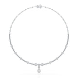 2.91 CT Pear Shape Lab Diamond Necklace