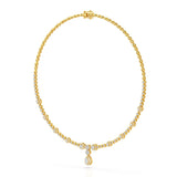 2.91 CT Pear Shape Lab Diamond Necklace