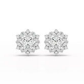 2.94 CT Lab Diamond Halo Cushion Earring Jama Jewels