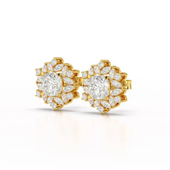 2.94 CT Lab Diamond Halo Cushion Earring Jama Jewels