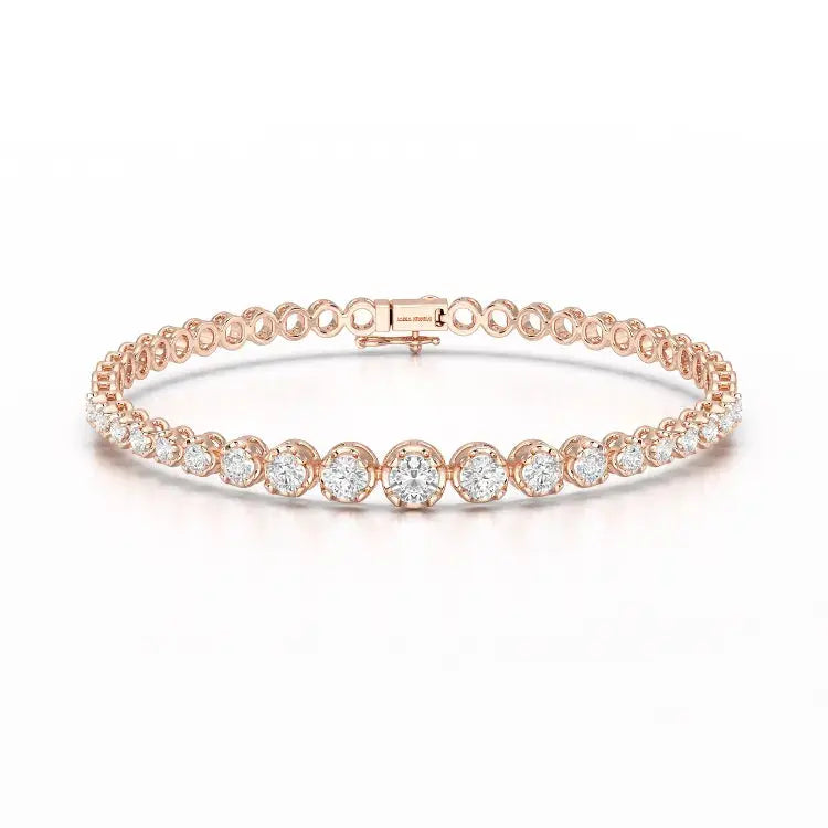 2.84 CT Round Cut Lab Diamond Tennis Bracelet Jama Jewels